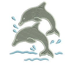 Diseño Para Bordado Delfines