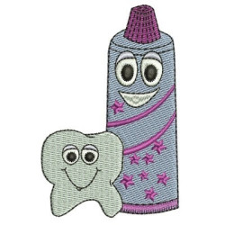 Embroidery Design Tooth & Dental Cream
