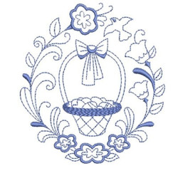 Embroidery Design Easter Wreath 2