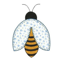 Embroidery Design Bee Applied