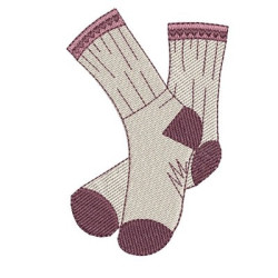 Embroidery Design Pair Of Socks 2