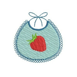 Embroidery Design Bib Strawberry
