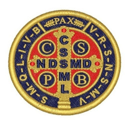 Embroidery Design Medal Of Saint Benedict 9 Cm