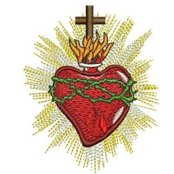 Matriz De Bordado Sagrado Coração De Jesus 9 Cm