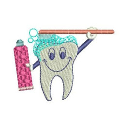 Embroidery Design Tooth In Bath