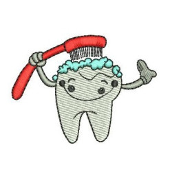 Embroidery Design Tooth In Bath (2)
