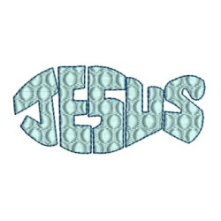 Embroidery Design Jesus Written 2