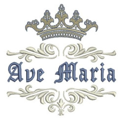 Embroidery Design Ave Maria 2 Lower