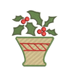 Embroidery Design Major Holly Vase