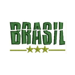 Matriz De Bordado Brasil Escrita Pequena