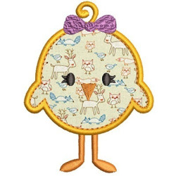 Embroidery Design Applied Chicken 2
