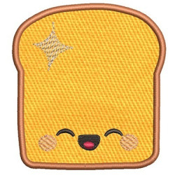 Embroidery Design Applied Cute Bread