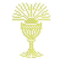 Embroidery Design Chalice Cross Point