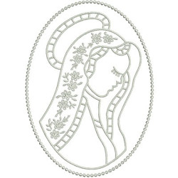 Diseño Para Bordado Medalla De Maria Rechilieu