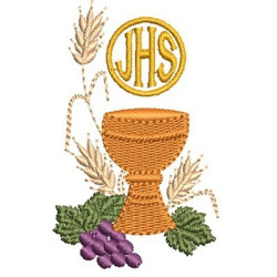 Embroidery Design Chalice Jhs Wheat And Grapes
