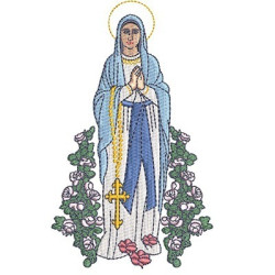 Matriz De Bordado Nossa Senhora De Lourdes 13 Cm