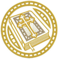 Matriz De Bordado Medalha Richilieu Bíblia