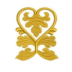 Embroidery Design Golden Leaf 3