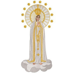 Diseño Para Bordado Nuestra Señora De Fátima 25 Cm 3