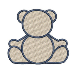 Embroidery Design Contoured Bear 1