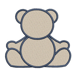 Embroidery Design Contoured Bear 2