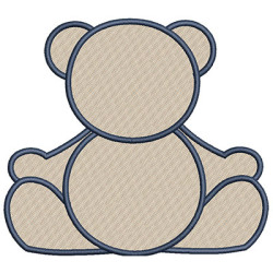 Embroidery Design Contoured Bear 3