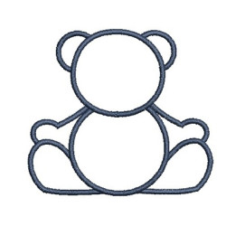 Embroidery Design Contoured Bear 16