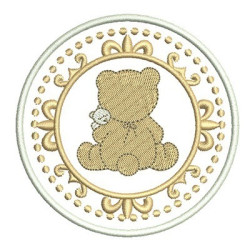 Embroidery Design Bear In The Frame Mold