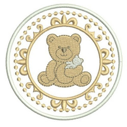 Embroidery Design Bear In Front Frame
