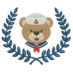 Embroidery Design Female Sailor Bear In The Frame 4