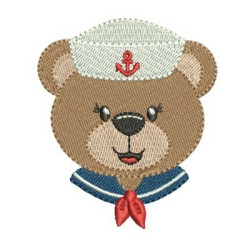 Embroidery Design Sailor Bear Female 7