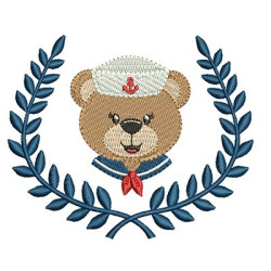 Embroidery Design Sailor Bear Female In Frame 5