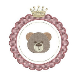 Embroidery Design Female Bear Cross Point Frame