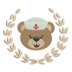 Embroidery Design Sailor Bear Female In Frame 6