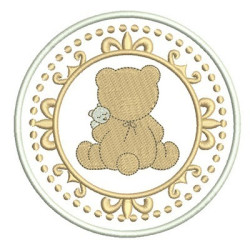 Embroidery Design Bear In Frame Verse 2