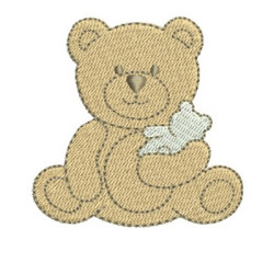Embroidery Design Bear With Baby Front 2