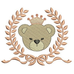 Embroidery Design Acacias Frame With Bear Girl 2