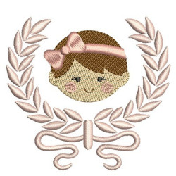Embroidery Design Baby Girl In The Frame
