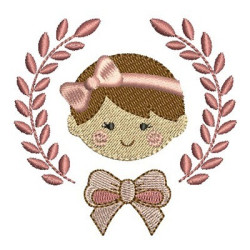 Embroidery Design Baby Girl In Frame