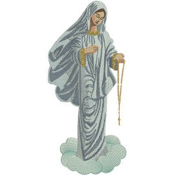 Diseño Para Bordado  Nuestra Señora De Medjugorje 2