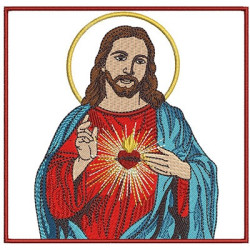 Matriz De Bordado Conjunto De Alfaias Sagrado Coração De Jesus 139