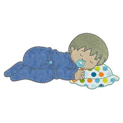 Embroidery Design Baby Sleeping 14 Cm