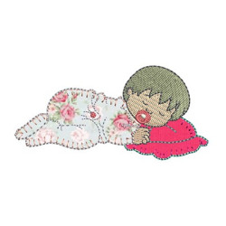 Embroidery Design Baby Sleeping 10 Cm
