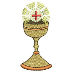 Embroidery Design Chalice Breakfast With Cross