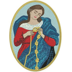 Embroidery Design Our Lady Untier Of Knots Holy Medal