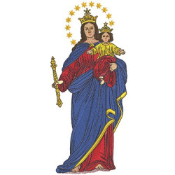 Embroidery Design Our Lady Of Auxiliator 28 Cm
