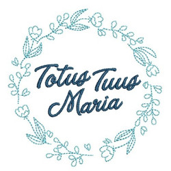 Embroidery Design Totus Tuus Maria