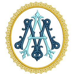 Embroidery Design Marian Medal 20