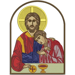 Matriz De Bordado Jesus Bizantino 24 Cm