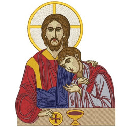 Embroidery Design Jesus Bizantine 37 Cm